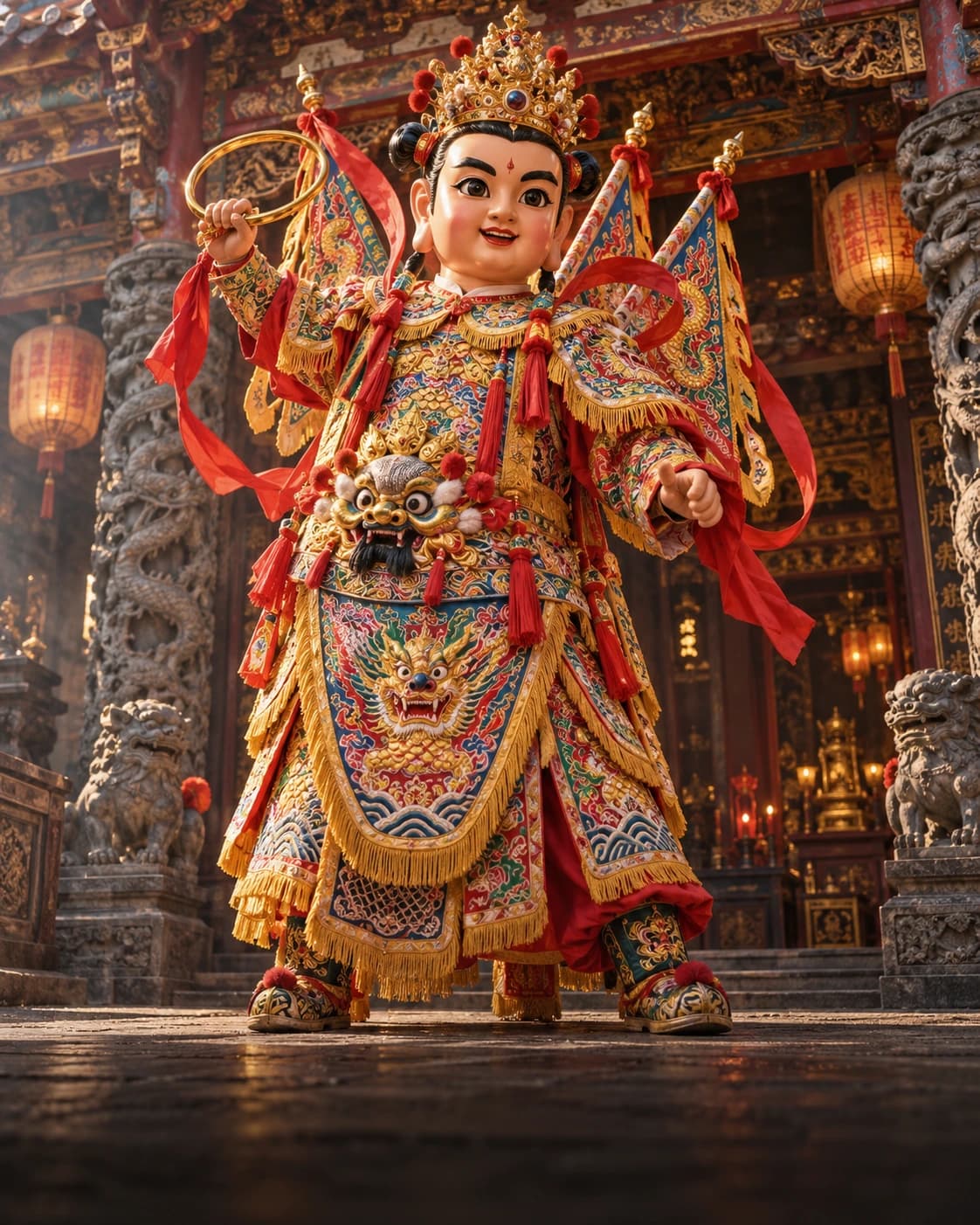 電音三太子:神偶觀看主題插畫